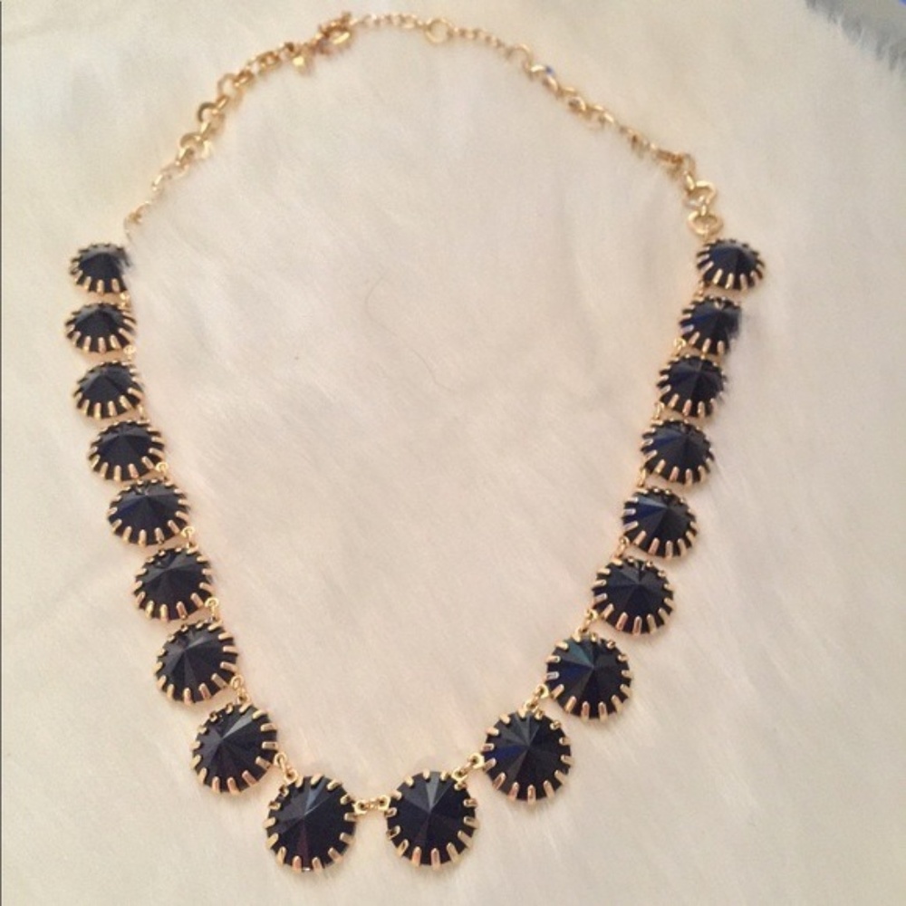 Navy blue and gold J. Crew necklace